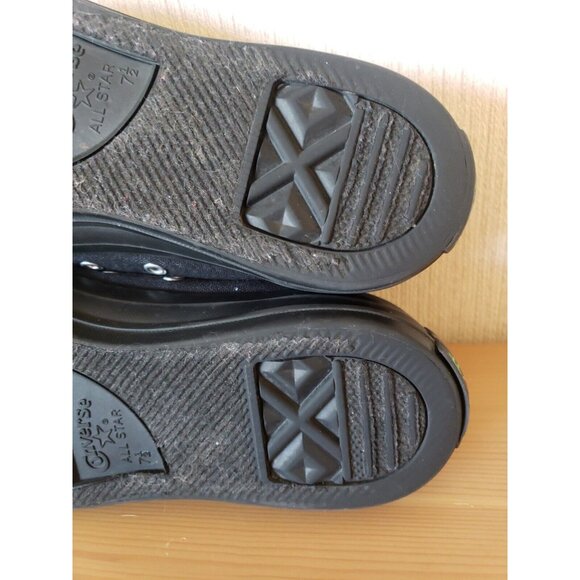 Converse All Star Chuck Taylor Sneakers Womens 9.5 Double Tongue Black Cheetah - Picture 7 of 12